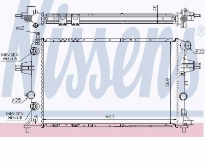 Piese Auto Opel Radiator racire motor Opel Astra G Y20DTH X20DTL Y20DTL Y22DTR Nissens Revizie Masina